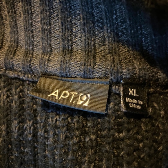 Apt. 9 Dark Grey Cozy ZIP Up Sweater XL - Picture 5 of 8